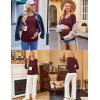 image:imageEkouaer Womens Maternity Shirts Long Sleeve 3 Packs Pregnancy VNeck Clothes Side Ruched Blouse Tops for Mama SXXLBlackMaroonNavy Blue