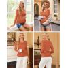 image:imageEkouaer Womens Maternity Shirts Long Sleeve 3 Packs Pregnancy VNeck Clothes Side Ruched Blouse Tops for Mama SXXLMaroonCaramelDark Grey