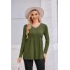 image:imageEkouaer Womens Maternity Shirts Long Sleeve Pregnancy Tops for Women V Neck Tunic Blouses ClothesArmy Green