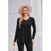 image:imageEkouaer Womens Maternity Shirts Long Sleeve Pregnancy Tops for Women V Neck Tunic Blouses ClothesBlack