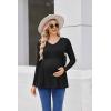 image:imageEkouaer Womens Maternity Shirts Long Sleeve Pregnancy Tops for Women V Neck Tunic Blouses ClothesBlack