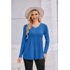 image:imageEkouaer Womens Maternity Shirts Long Sleeve Pregnancy Tops for Women V Neck Tunic Blouses ClothesBlue