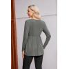image:imageEkouaer Womens Maternity Shirts Long Sleeve Pregnancy Tops for Women V Neck Tunic Blouses ClothesDark Grey
