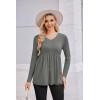 image:imageEkouaer Womens Maternity Shirts Long Sleeve Pregnancy Tops for Women V Neck Tunic Blouses ClothesDark Grey