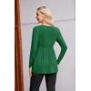 image:imageEkouaer Womens Maternity Shirts Long Sleeve Pregnancy Tops for Women V Neck Tunic Blouses ClothesGreen