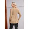 image:imageEkouaer Womens Maternity Shirts Long Sleeve Pregnancy Tops for Women V Neck Tunic Blouses ClothesKhaki