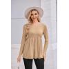 image:imageEkouaer Womens Maternity Shirts Long Sleeve Pregnancy Tops for Women V Neck Tunic Blouses ClothesKhaki