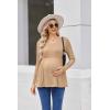 image:imageEkouaer Womens Maternity Shirts Long Sleeve Pregnancy Tops for Women V Neck Tunic Blouses ClothesKhaki