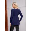 image:imageEkouaer Womens Maternity Shirts Long Sleeve Pregnancy Tops for Women V Neck Tunic Blouses ClothesNavy Blue
