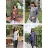image:imageEkouaer Womens Maternity Shirts Long Sleeve Pregnancy Tops for Women V Neck Tunic Blouses ClothesNavy Blue