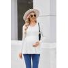 image:imageEkouaer Womens Maternity Shirts Long Sleeve Pregnancy Tops for Women V Neck Tunic Blouses ClothesWhite