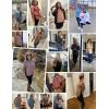 image:imageEkouaer Womens Maternity Shirts Long Sleeve Split Side Pregnancy Tee Top Tunic Blouse Casual Mama ClothesChristmas
