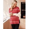 image:imageEkouaer Womens Maternity Shirts Long Sleeve Split Side Pregnancy Tee Top Tunic Blouse Casual Mama ClothesChristmas