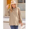 image:imageEkouaer Womens Maternity Shirts Long Sleeve Split Side Pregnancy Tee Top Tunic Blouse Casual Mama ClothesKhaki 1