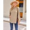 image:imageEkouaer Womens Maternity Shirts Long Sleeve Split Side Pregnancy Tee Top Tunic Blouse Casual Mama ClothesKhaki 1