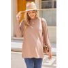 image:imageEkouaer Womens Maternity Shirts Long Sleeve Split Side Pregnancy Tee Top Tunic Blouse Casual Mama ClothesKhaki