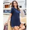 image:imageEkouaer Womens Maternity Shirts Short Sleeve Pregnancy Tops Blouses Split Side Casual Crewneck Pregnant Tunic TeeBlue