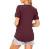 image:imageEkouaer Womens Maternity Shirts Short Sleeves Nursing Tops 3 Pack Double Laye Breastfeeding Tees Pregnancy Clothes SXXL3pcs Black  Army Green  Red