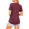 image:imageEkouaer Womens Maternity Shirts Short Sleeves Nursing Tops 3 Pack Double Laye Breastfeeding Tees Pregnancy Clothes SXXL3pcs Black  Blue  Red