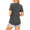 image:imageEkouaer Womens Maternity Shirts Short Sleeves Nursing Tops 3 Pack Double Laye Breastfeeding Tees Pregnancy Clothes SXXL3pcs Black  Brown  Grey