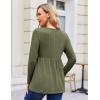 image:imageEkouaer Womens Maternity Tops Long Sleeve Pregnancy Tunic Blouses Crew Neck Ribbed Shirts Pregnant ClothesArmy Green