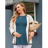 image:imageEkouaer Womens Maternity Tops Long Sleeve Pregnancy Tunic Blouses Crew Neck Ribbed Shirts Pregnant ClothesBlue
