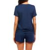 image:imageEkouaer Womens Nursing Pajamas Maternity Breastfeeding Pjs Sleepwear Layer Soft Postpartum Lounge Set Pregnancy ClothesA Blue