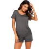 image:imageEkouaer Womens Nursing Pajamas Maternity Breastfeeding Pjs Sleepwear Layer Soft Postpartum Lounge Set Pregnancy ClothesA Dark Grey