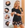 image:imageEkouaer Womens Nursing Pajamas Maternity Breastfeeding Pjs Sleepwear Layer Soft Postpartum Lounge Set Pregnancy ClothesA Floral Black