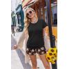 image:imageEkouaer Womens Nursing Pajamas Maternity Breastfeeding Pjs Sleepwear Layer Soft Postpartum Lounge Set Pregnancy ClothesA Floral Black