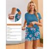 image:imageEkouaer Womens Nursing Pajamas Maternity Breastfeeding Pjs Sleepwear Layer Soft Postpartum Lounge Set Pregnancy ClothesA Floral Teal