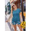 image:imageEkouaer Womens Nursing Pajamas Maternity Breastfeeding Pjs Sleepwear Layer Soft Postpartum Lounge Set Pregnancy ClothesA Floral Teal