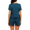 image:imageEkouaer Womens Nursing Pajamas Maternity Breastfeeding Pjs Sleepwear Layer Soft Postpartum Lounge Set Pregnancy ClothesA Teal