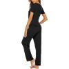image:imageEkouaer Womens Nursing Pajamas Maternity Breastfeeding Pjs Sleepwear Layer Soft Postpartum Lounge Set Pregnancy ClothesB Black