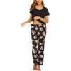 image:imageEkouaer Womens Nursing Pajamas Maternity Breastfeeding Pjs Sleepwear Layer Soft Postpartum Lounge Set Pregnancy ClothesB Floral Black