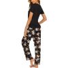 image:imageEkouaer Womens Nursing Pajamas Maternity Breastfeeding Pjs Sleepwear Layer Soft Postpartum Lounge Set Pregnancy ClothesB Floral Black
