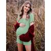 image:imageEkouaer Womens Nursing Pajamas Maternity Breastfeeding Pjs Sleepwear Layer Soft Postpartum Lounge Set Pregnancy ClothesLight Green