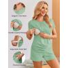 image:imageEkouaer Womens Nursing Pajamas Maternity Breastfeeding Pjs Sleepwear Layer Soft Postpartum Lounge Set Pregnancy ClothesLight Green