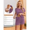 image:imageEkouaer Womens Nursing Pajamas Maternity Breastfeeding Pjs Sleepwear Layer Soft Postpartum Lounge Set Pregnancy ClothesPurple Red