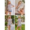 image:imageEkouaer Womens Nursing Tops 3 Pack Double Layer Breastfeeding Shirts Short Sleeve Maternity Clothes SXXL3pcs Black  Brown  Floral Pink