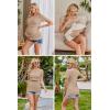 image:imageEkouaer Womens Nursing Tops 3 Pack Double Layer Breastfeeding Shirts Short Sleeve Maternity Clothes SXXL3pcs Black  Brown  Khaki