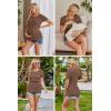 image:imageEkouaer Womens Nursing Tops 3 Pack Double Layer Breastfeeding Shirts Short Sleeve Maternity Clothes SXXL3pcs Black  Brown  White