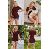 image:imageEkouaer Womens Nursing Tops 3 Pack Double Layer Breastfeeding Shirts Short Sleeve Maternity Clothes SXXL3pcs Black  Burgundy Red  Dark Blue