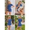 image:imageEkouaer Womens Nursing Tops 3 Pack Double Layer Breastfeeding Shirts Short Sleeve Maternity Clothes SXXL3pcs Black  Burgundy Red  Dark Blue