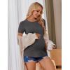 image:imageEkouaer Womens Nursing Tops 3 Pack Double Layer Breastfeeding Shirts Short Sleeve Maternity Clothes SXXL3pcs Black  Dark Grey  Light Grey
