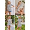 image:imageEkouaer Womens Nursing Tops 3 Pack Double Layer Breastfeeding Shirts Short Sleeve Maternity Clothes SXXL3pcs Black  Dirty Pink  White Stripe
