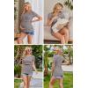 image:imageEkouaer Womens Nursing Tops 3 Pack Double Layer Breastfeeding Shirts Short Sleeve Maternity Clothes SXXL3pcs Black  Grey Floral Blue