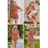 image:imageEkouaer Womens Nursing Tops 3 Pack Double Layer Breastfeeding Shirts Short Sleeve Maternity Clothes SXXL3pcs Burgundy Red  Caramel  Dark Grey