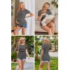 image:imageEkouaer Womens Nursing Tops 3 Pack Double Layer Breastfeeding Shirts Short Sleeve Maternity Clothes SXXL3pcs Burgundy Red  Caramel  Dark Grey