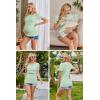 image:imageEkouaer Womens Nursing Tops 3 Pack Double Layer Breastfeeding Shirts Short Sleeve Maternity Clothes SXXL3pcs Light Green  Light Blue  Grey Stripe